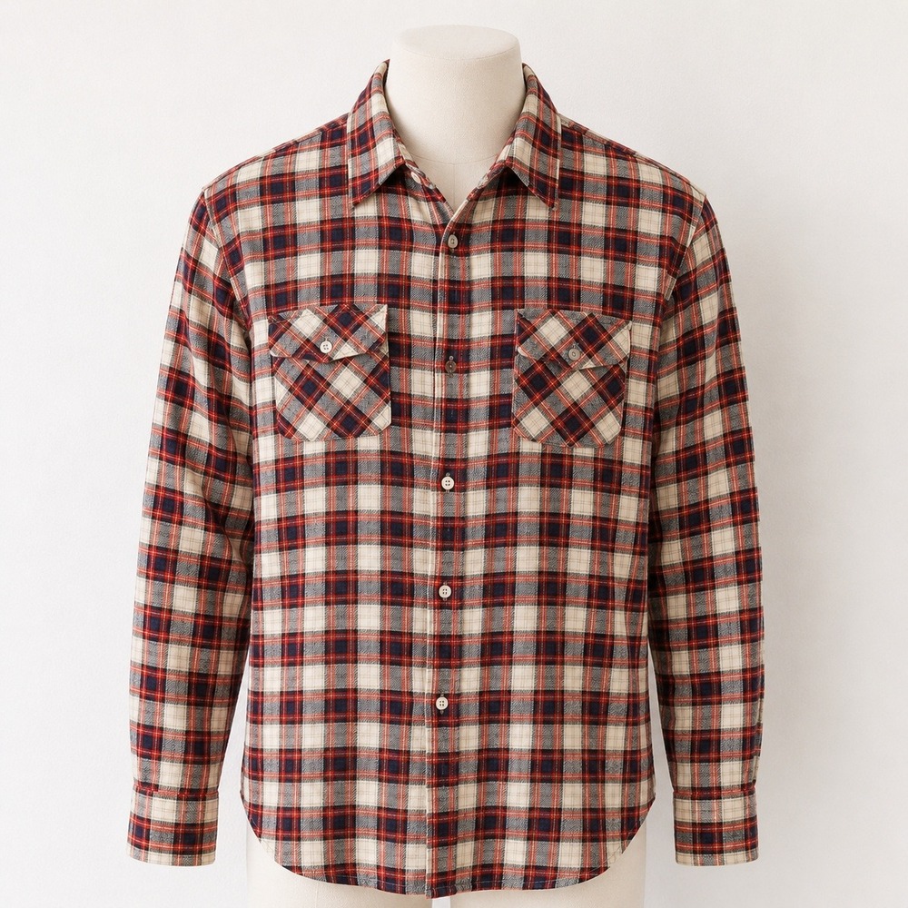 Jacks Surf Shop XXL Rugged Red Plaid Flannel Shirt Huntington‎ Beach Woodsy Prep